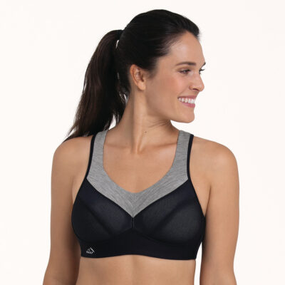 Anita Active PanAlp Wool sport bh - blackmelange