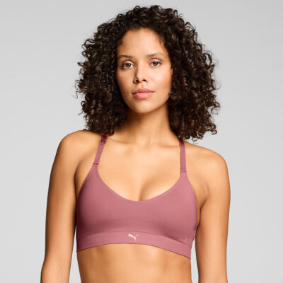 PUMA Voorgevormde Triangel Sport Top - Dusty Pink